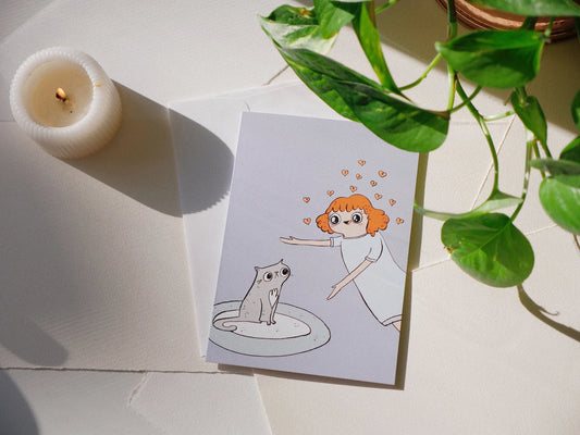 Cats & Maidens Card